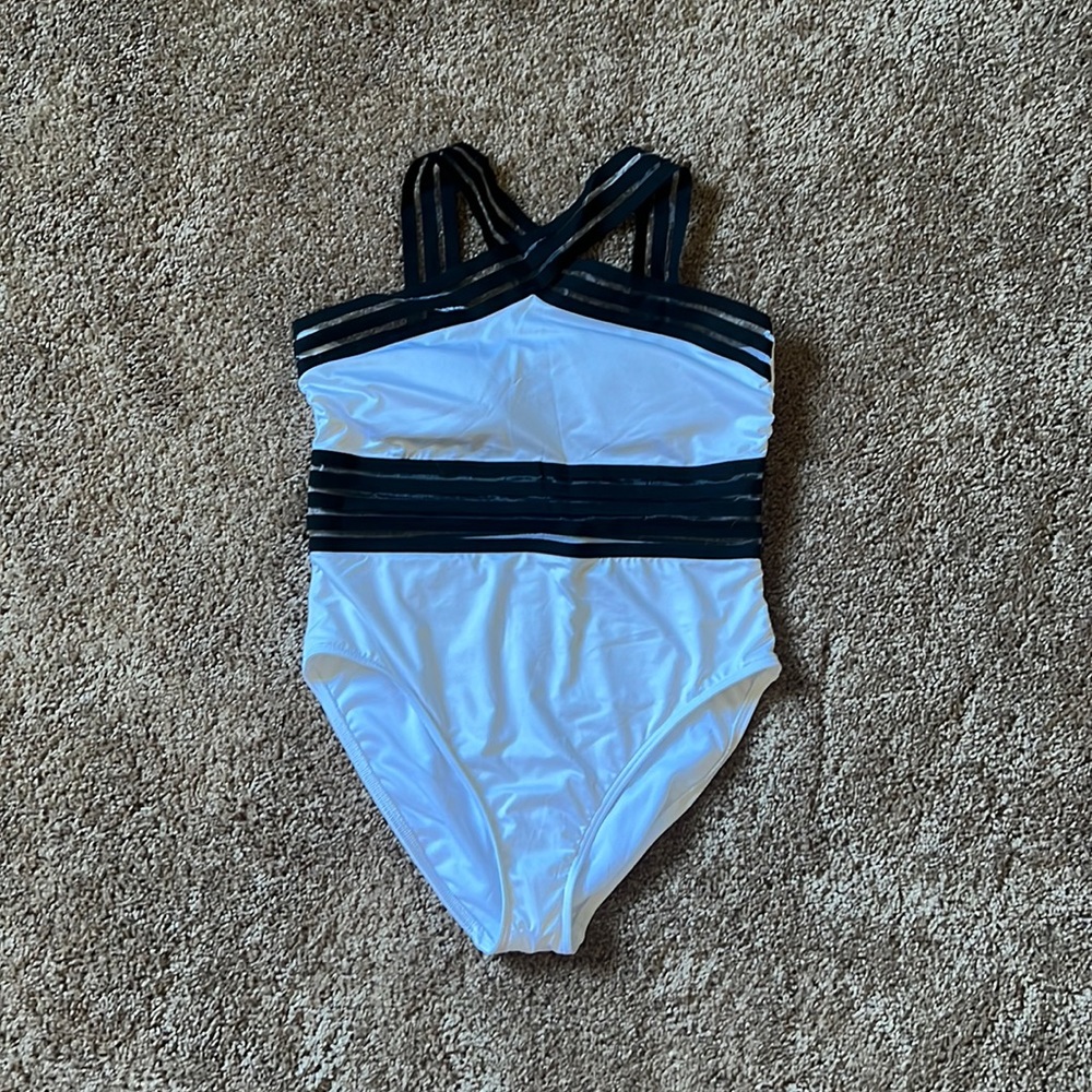 Kenneth Cole High Neck One-Piece Swimsuit (Women’s Size XL)